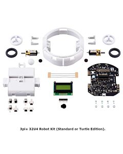 3pi+ 32U4 Robot Kit with 75:1 LP Motors (Turtle Edition Kit)